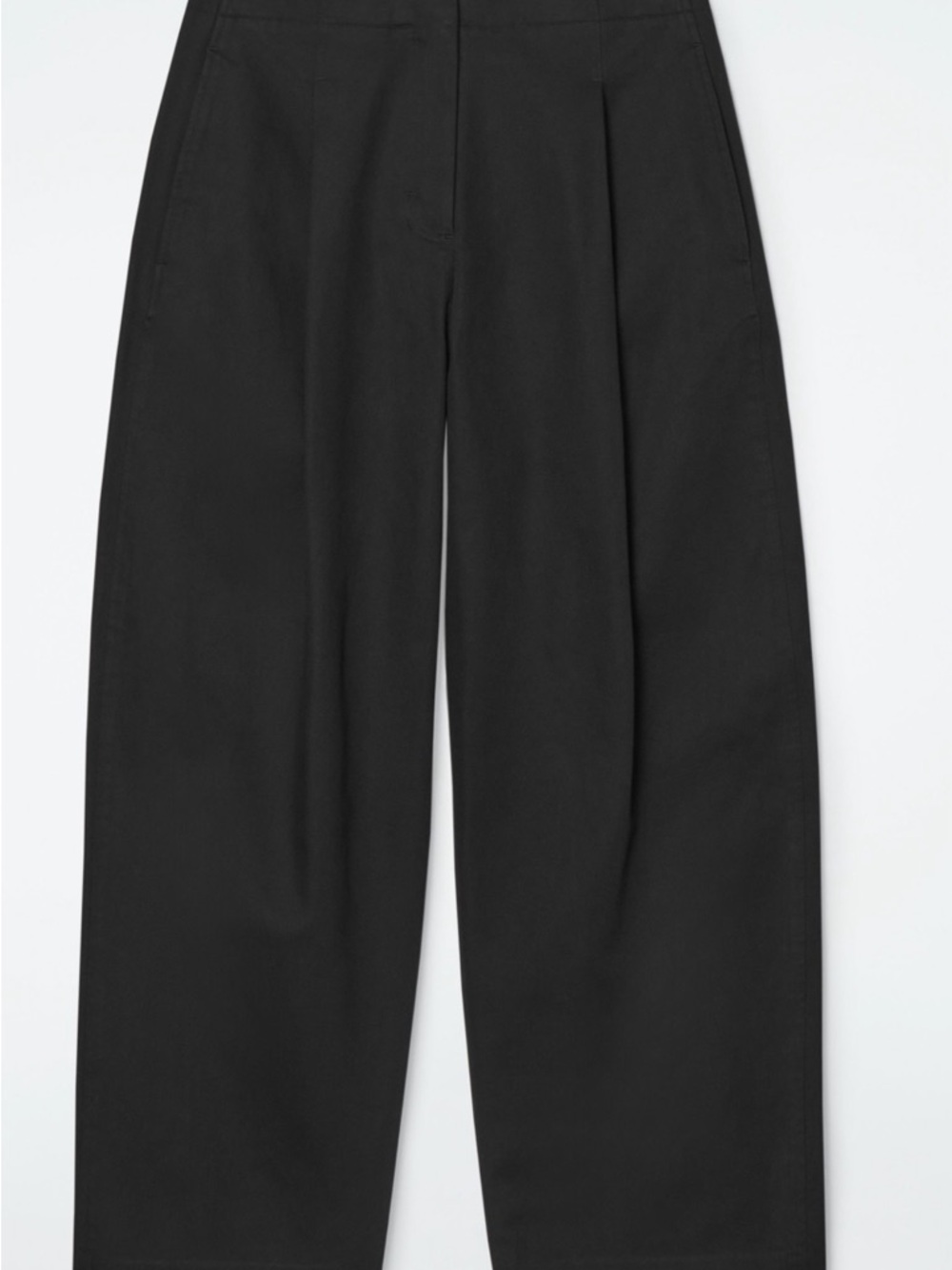 COS Black Barrel-leg Chinos